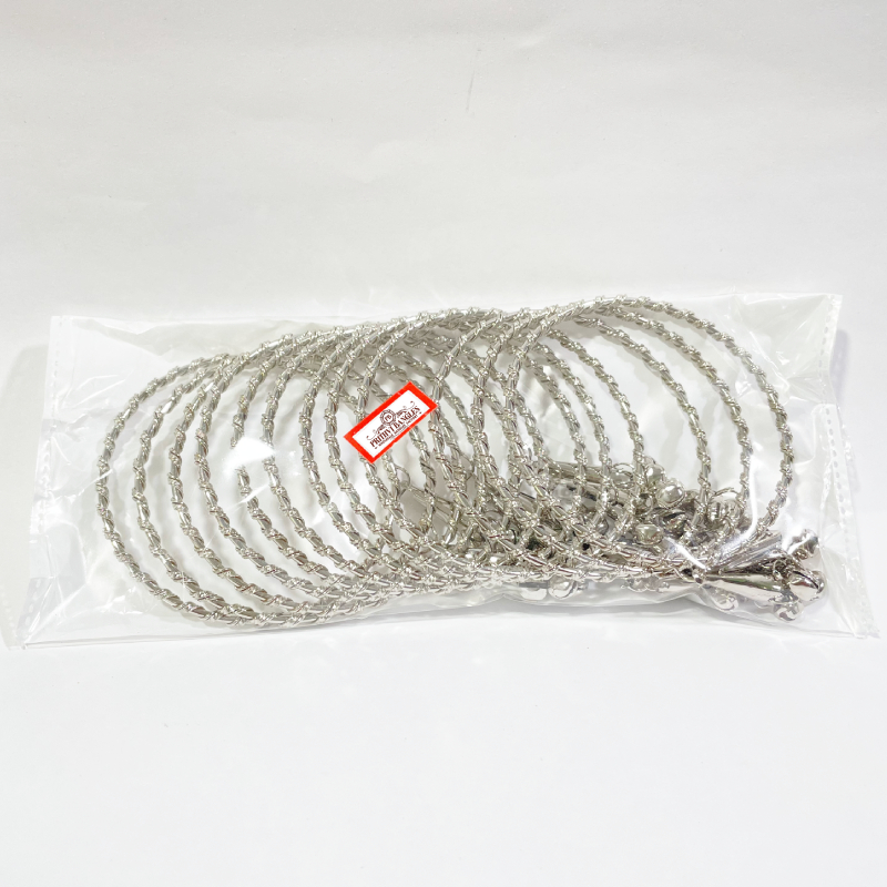 Packaging style of 530 metal bangle set for wholesale distribution