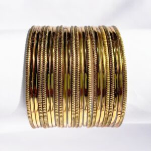 Combo of 24 mehndi color metal bangles - wholesale in Malad Mumbai